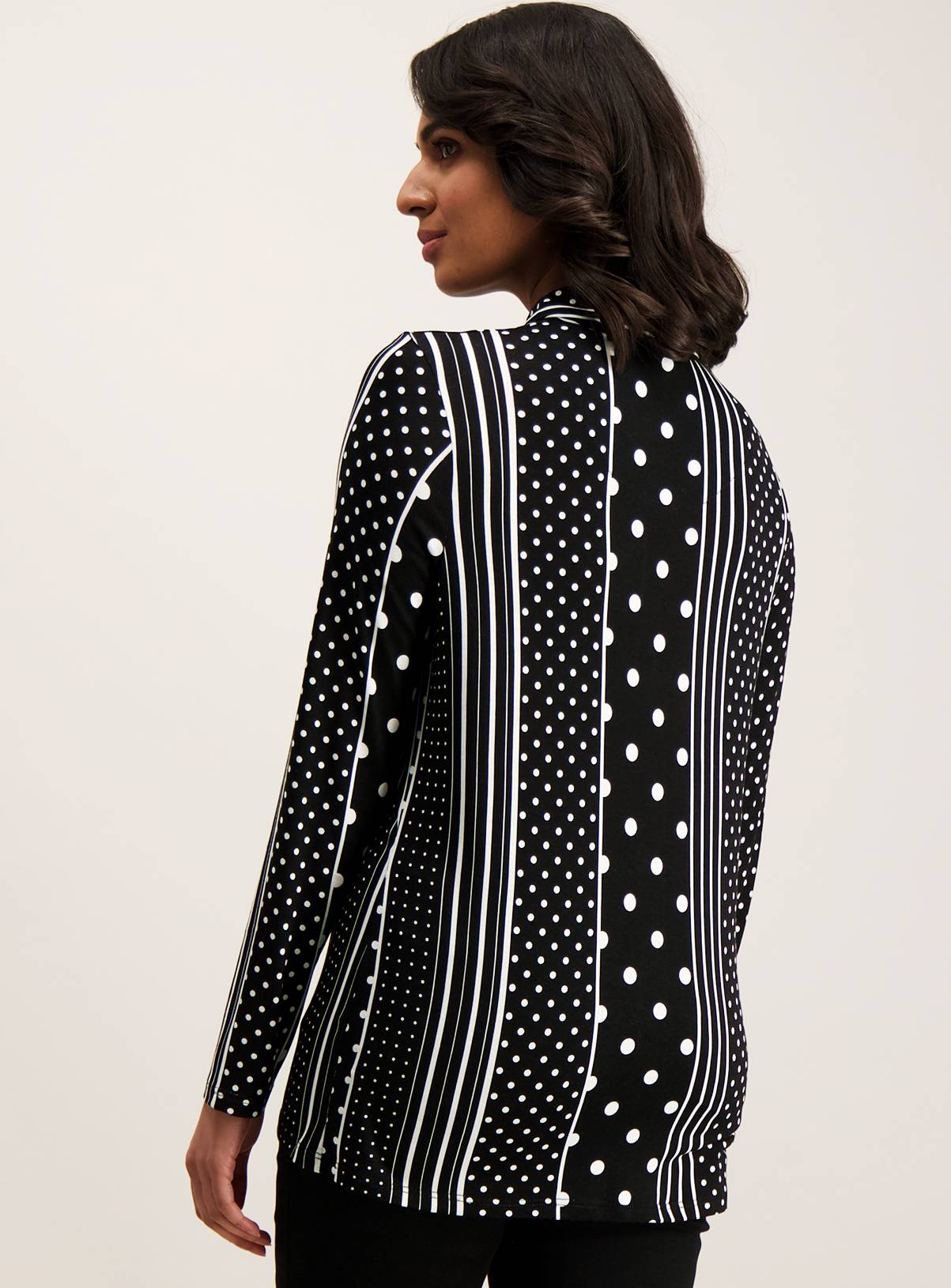SKU COLOUR CLASH LS SPOT STRIPE SHIRT:Multi Coloured:28 - Image 4